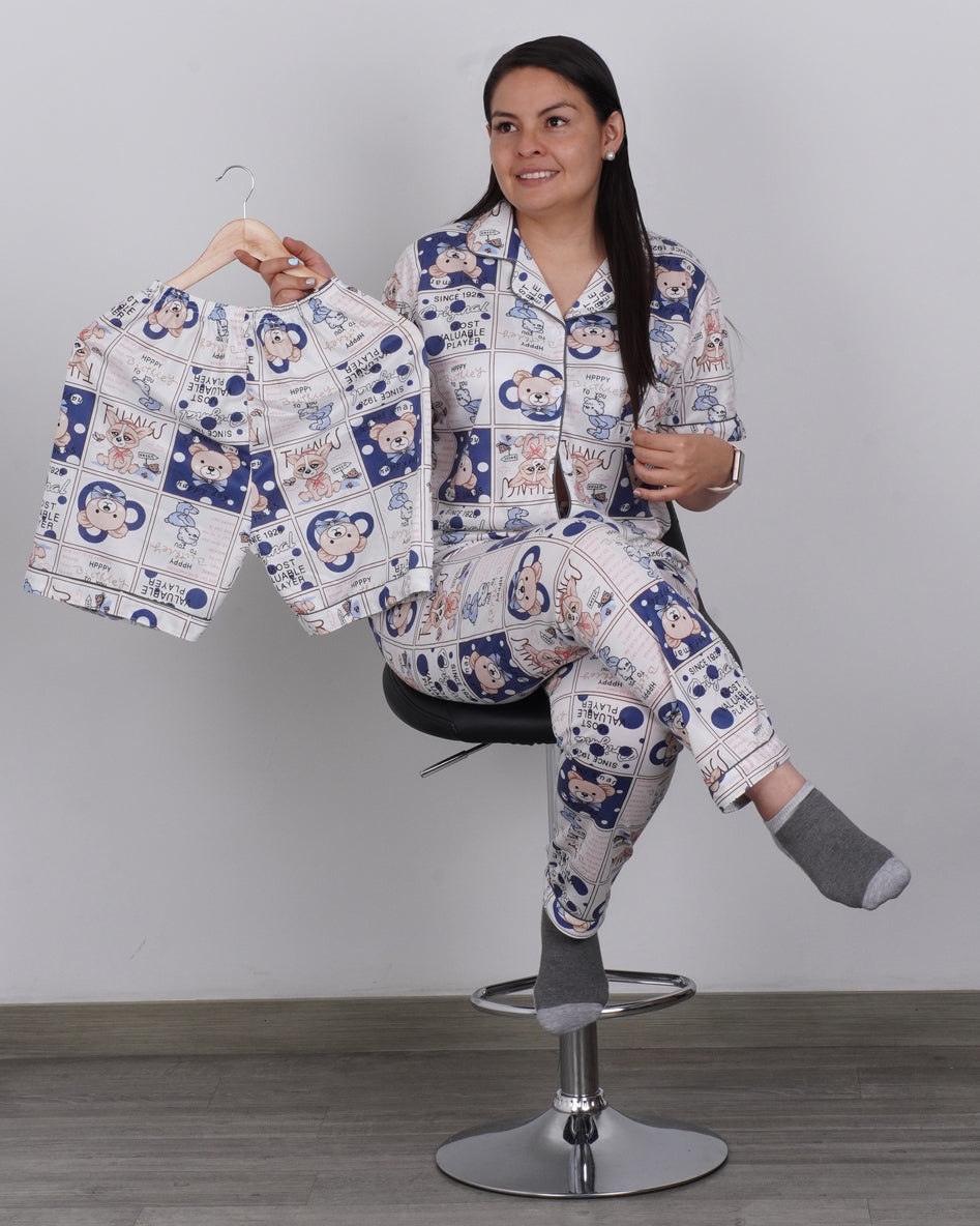 2 PIJAMAS TRES PIEZAS BOTONES POR $110.000 (TALLA UNICA S,M) + ENVIO GRATIS