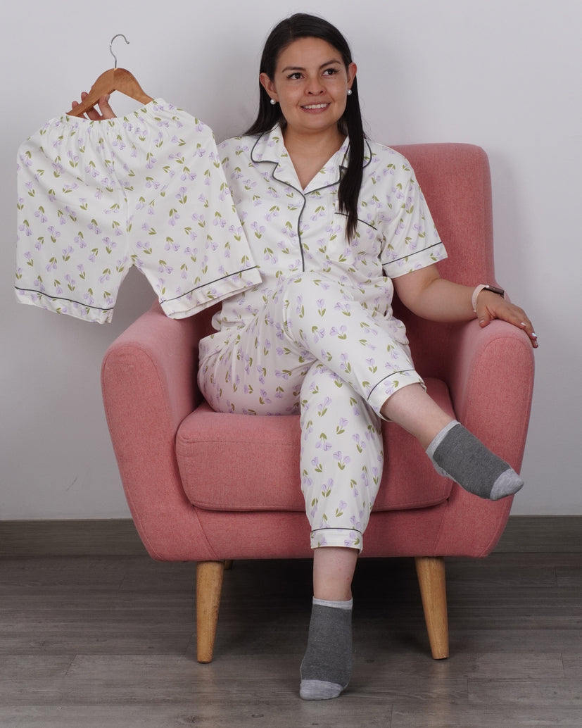 2 PIJAMAS TRES PIEZAS BOTONES POR $110.000 (TALLA UNICA S,M) + ENVIO GRATIS