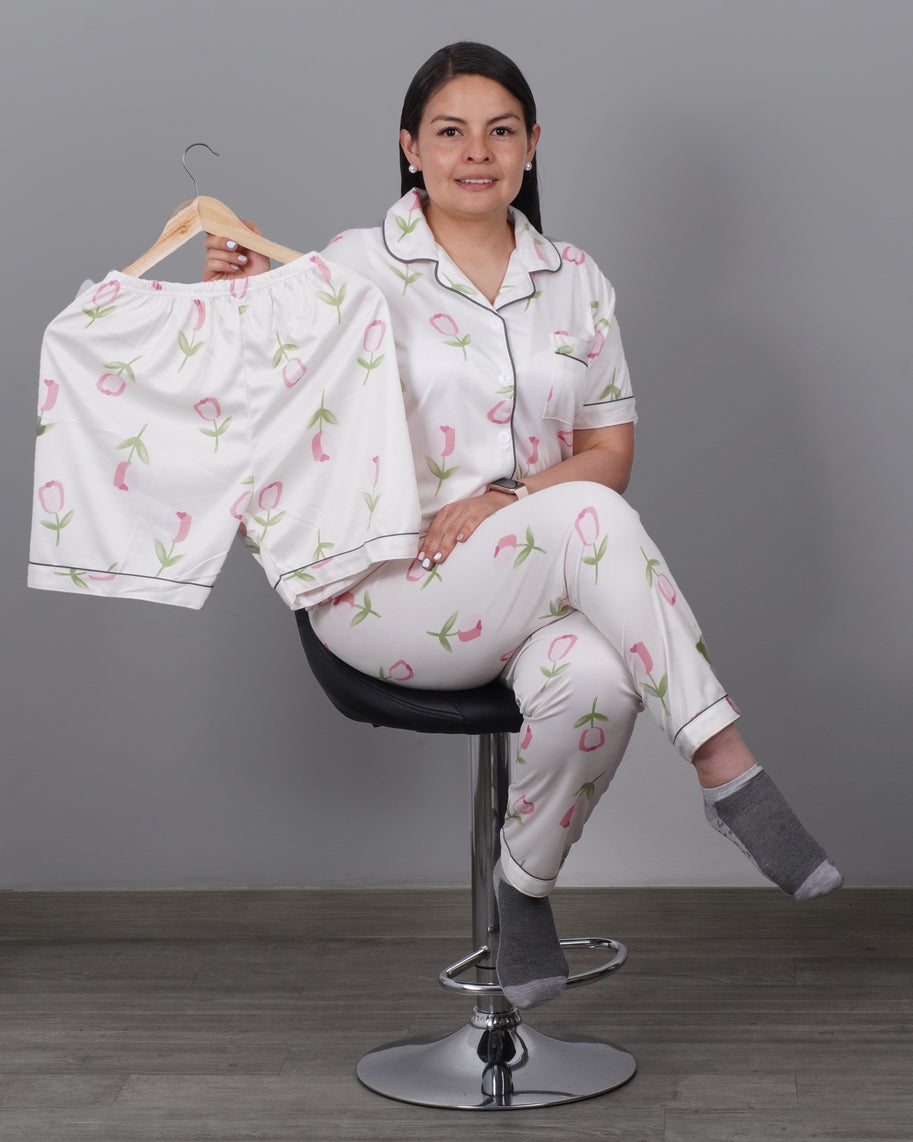 2 PIJAMAS TRES PIEZAS BOTONES POR $110.000 (TALLA UNICA S,M) + ENVIO GRATIS